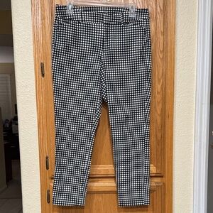 Old Navy Pixie Ankle Black & White Gingham Pants - Size 10